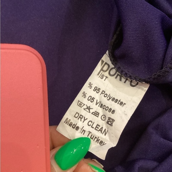 Vintage Porto Long Peplum Victorian Maxi Embellished Ruffle Dress Italian 44 M - Picture 13 of 16